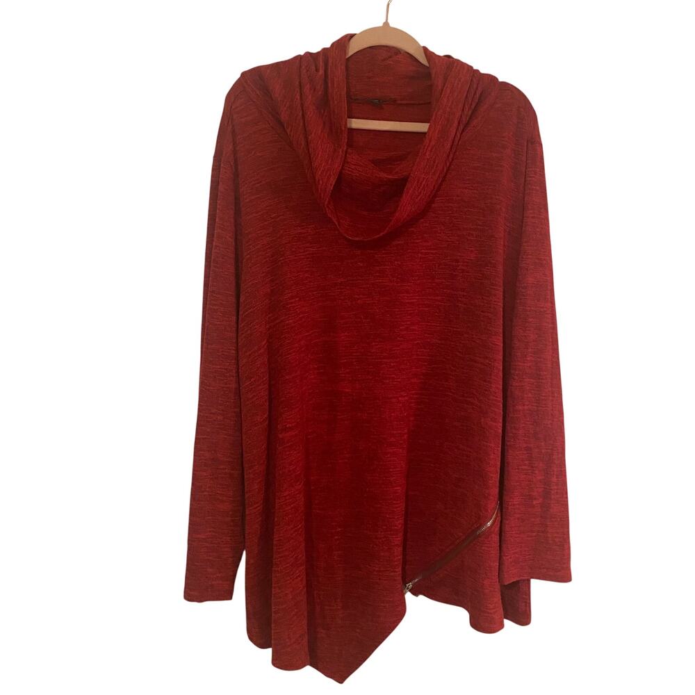 Zack & Rachel Plus Size 3X Cow Neck Sweater - Side Zip